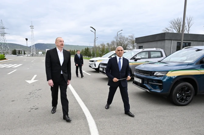 Prezident İlham Əliyev Qəbələ rayonunda səfərdə olub