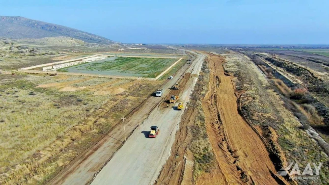 Ağdərə-Ağdam avtomobil yolunun inşasına başlanılıb - FOTO
