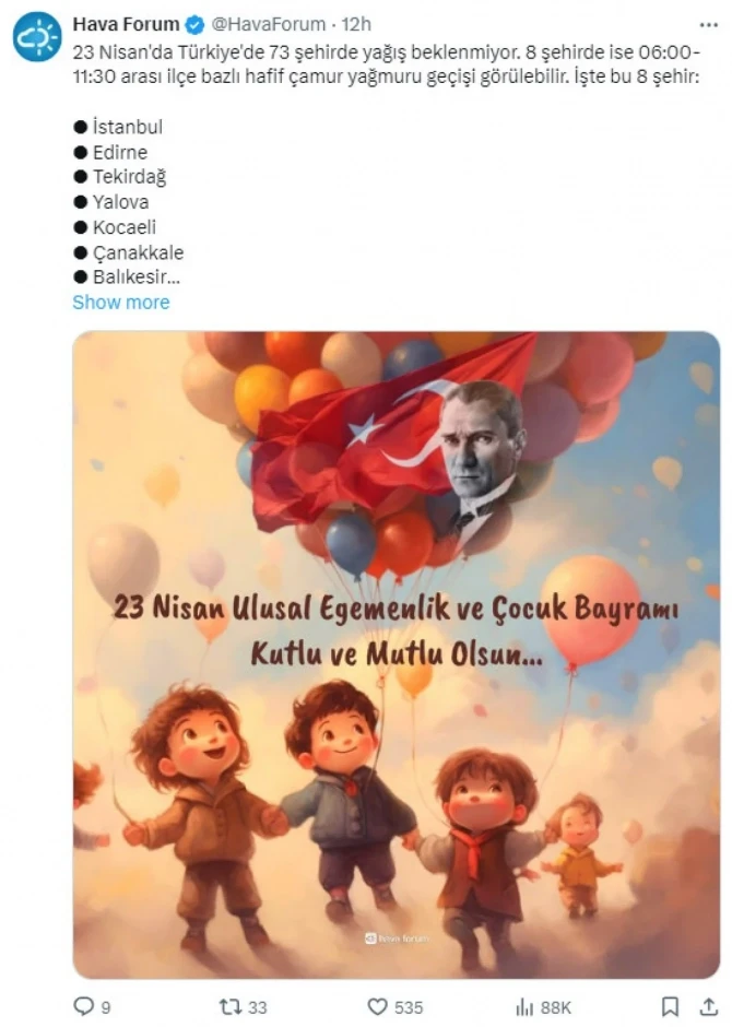 Türkiyədə 8 iri şəhərlə bağlı XƏBƏRDARLIQ edildi - FOTO