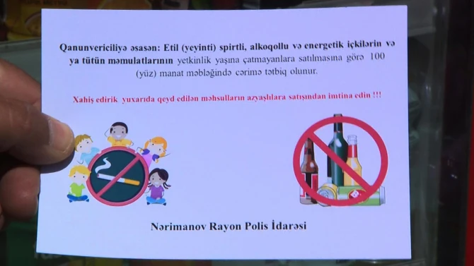 Bakıda məktəblilərə tütün məmulatları satanlar cərimələndi - FOTO/VİDEO