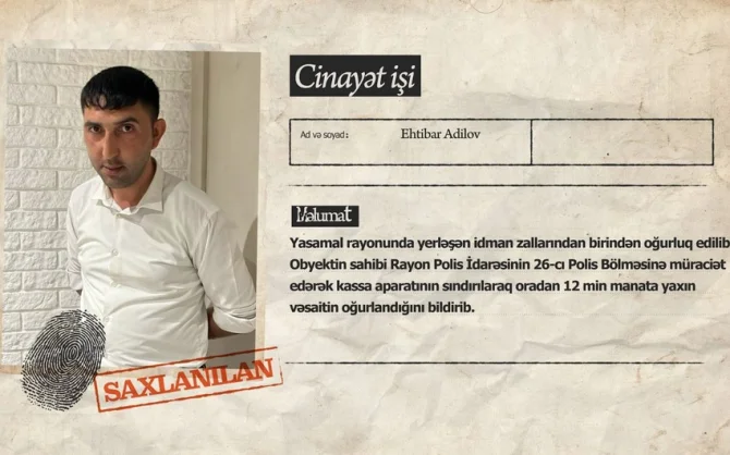 Bakıda mühafizəçi idman zalını taladı - FOTO/VİDEO