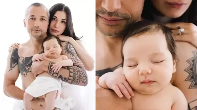 Azərbaycanlı qızla evlənən İlhan Mansız ilk dəfə övladını göstərdi - FOTO
