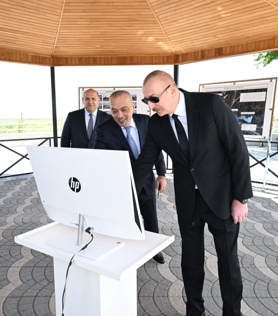 İlham Əliyev Köndələnçay su anbarları kompleksinin açılışında iştirak edib - YENİLƏNİB + FOTO