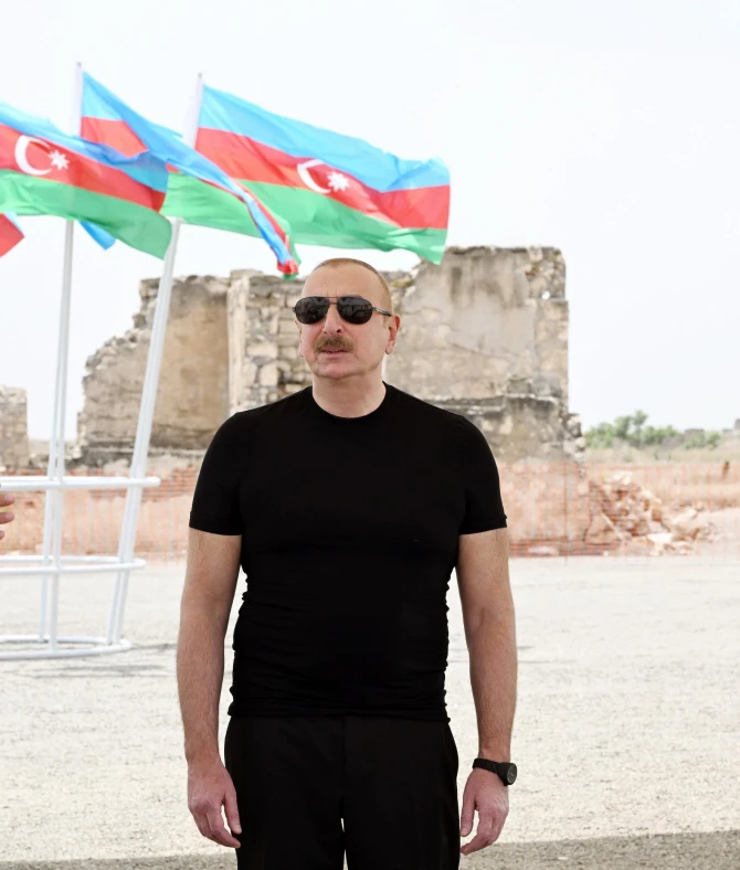 Prezident Ağdam rayonunun Nəmirli kəndinin təməlini qoyub - FOTO - YENİLƏNİB
