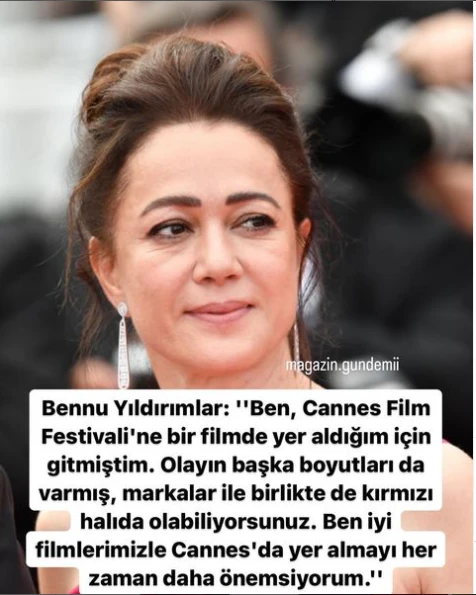 Kann Film Festivalından danışan aktrisa: 
