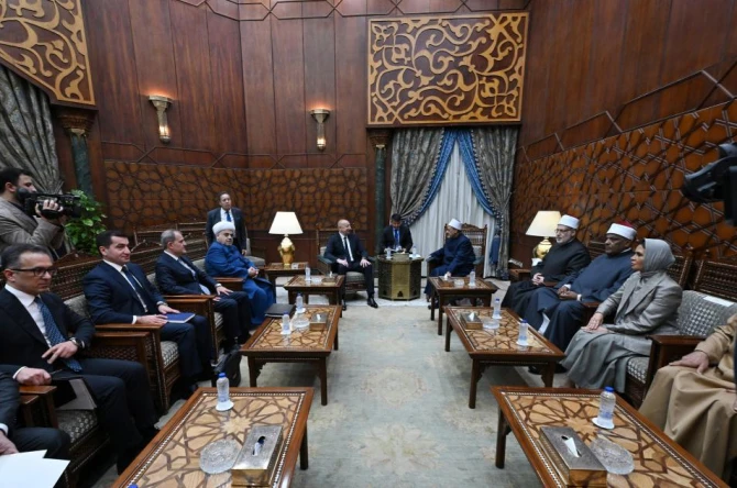 Prezident İlham Əliyev Əl-Əzhəri Şərifin şeyxi, böyük imam Əhməd Məhəmməd Əhməd Əl Tayyib ilə görüşüb - YENİLƏNİB - FOTO