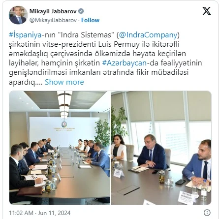 Mikayıl Cabbarov Luis Permuy ilə görüşüb - FOTO