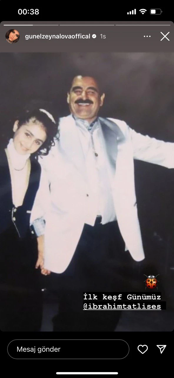 Günel Zeynalova İbrahim Tatlısesin onu kəşf etdiyi konsertdən FOTO paylaşdı