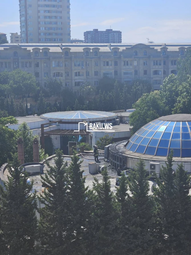 Bakıda restoranda baş verən yanğın söndürülüb - YENİLƏNİB - FOTO/VİDEO