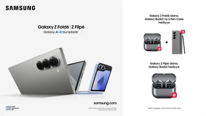 Galaxy AI yeni yüksəkliklərdə: Samsung Galaxy Z Fold6 və Z Flip6  - FOTO