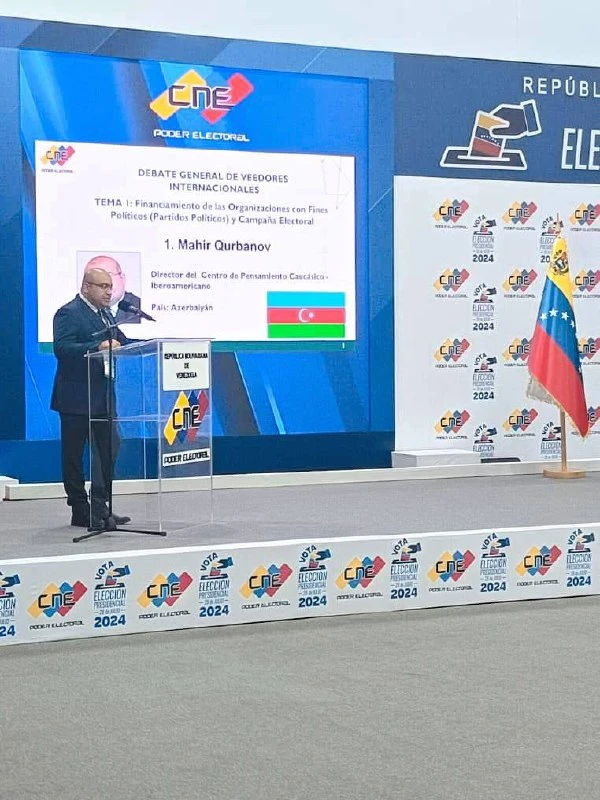 Azərbaycanlı politoloq Venesuelada keçirilən prezident seçkilərində beynəlxalq müşahidəçi qismində iştirak edir - FOTO