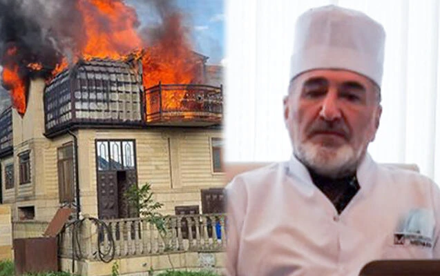Yanan villa tanınmış həkimə məxsus imiş - FOTO