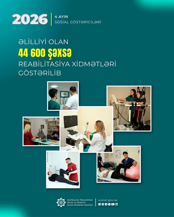 44 mindən çox şəxsə reabilitasiya xidmətləri göstərildi