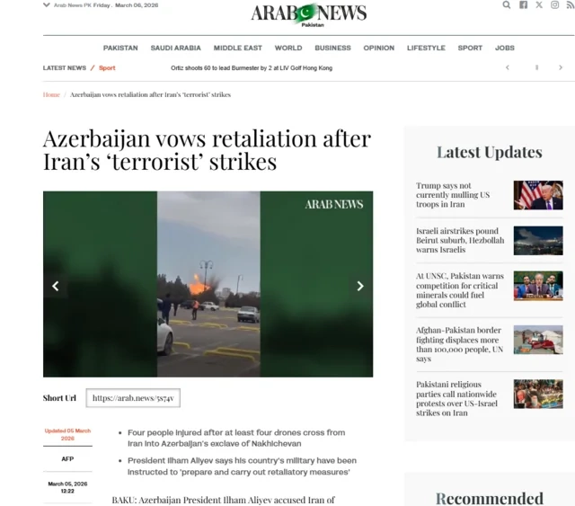 İlham Əliyevin İranın Azərbaycana dron hücumuna dair mövqeyi dünya mediasının diqqət mərkəzindədir