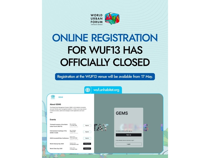WUF13 üçün onlayn qeydiyyat başa çatıb