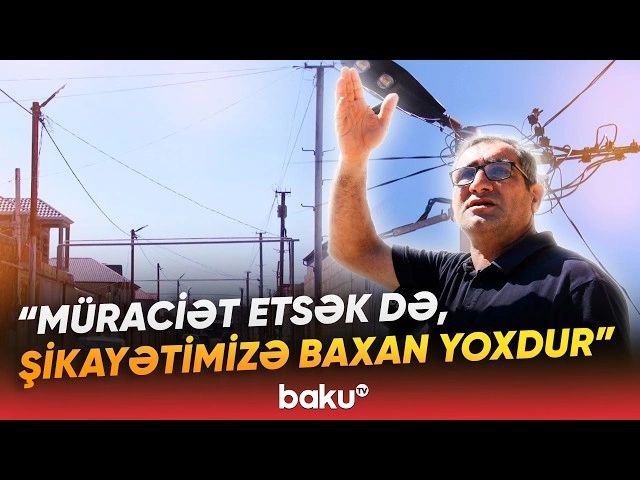 Sumqayıtda əyilmiş elektrik dirəkləri problemi ilə bağlı rəsmi AÇIQLAMA