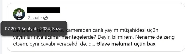 Sumqayıtda müşahidə kameralarının işləməməsi haqda məlumat yalandır