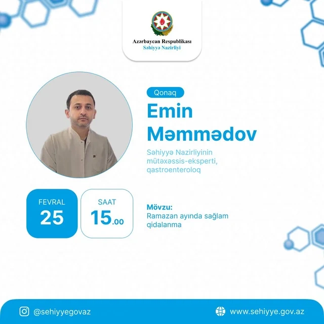 Oruc zamanı enerjini necə qorumalı? - Səhiyyə Nazirliyinin mütəxəssisi AÇIQLADI