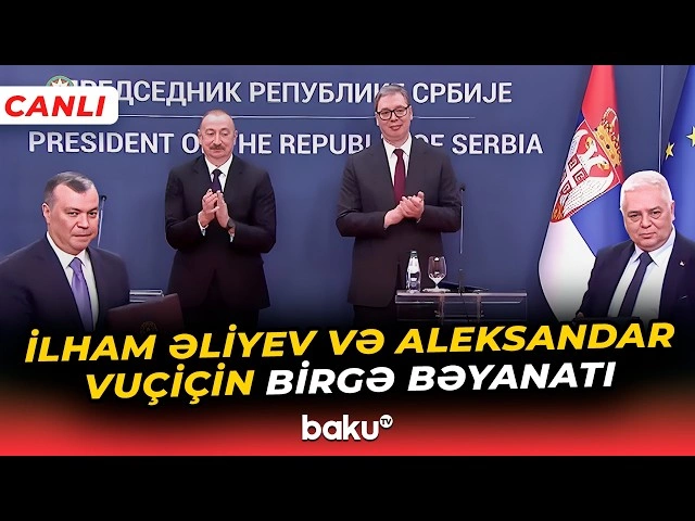 Azərbaycan və Serbiya prezidentləri mətbuata bəyanatla çıxış ediblər
