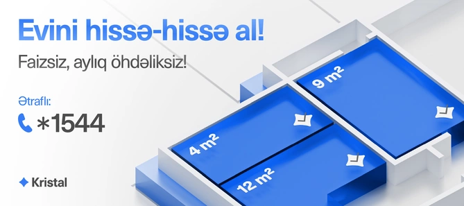 15%-dən başlayan ilkin ödənişlə Biləcəridə tam təmirli mənzil fürsəti - 