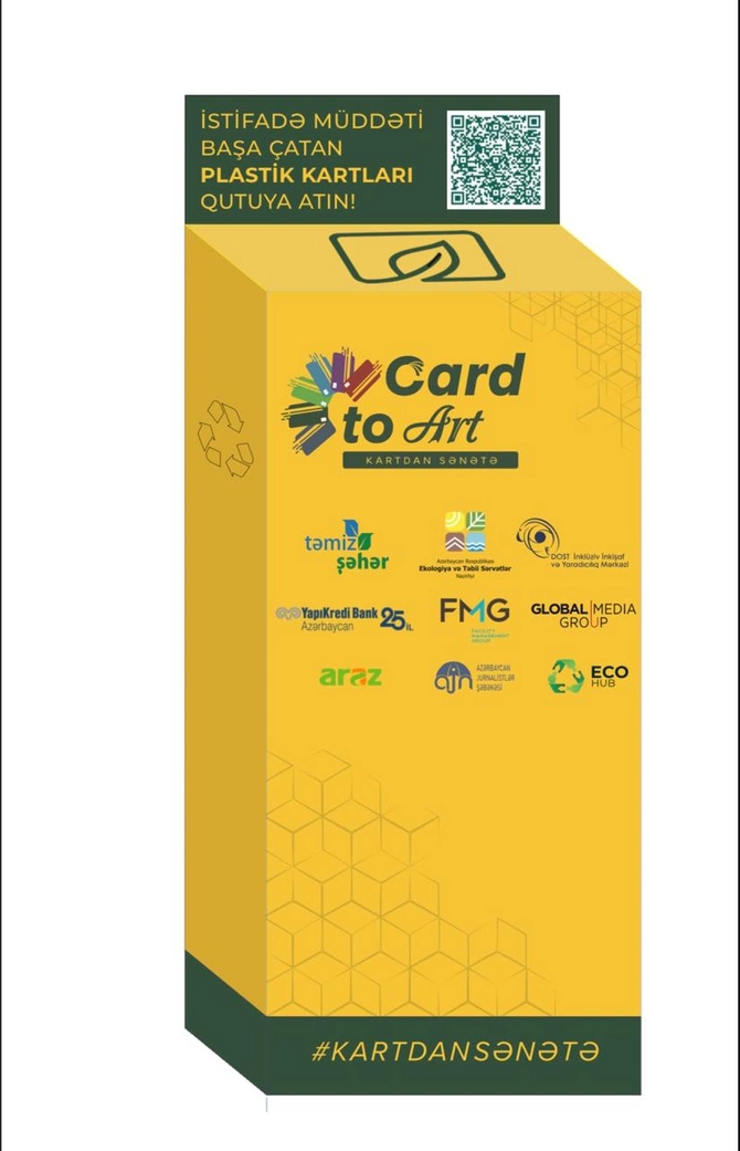 İstifadə müddəti bitmiş plastik kartlar sənət əsərlərinə çevriləcək