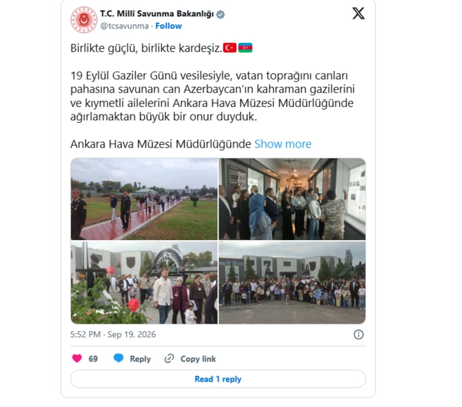 Türkiyə MMN-dən Azərbaycana: 