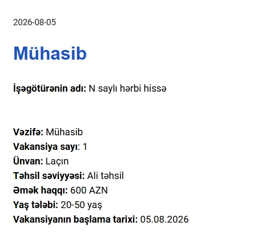 Qarabağda yeni iş yerləri - Maaşlar 2100 manata çatır