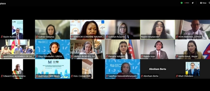 30 ölkənin 32 parlament üzvünün iştirakı ilə WUF13-ə həsr olunmuş onlayn tədbir keçirilib
