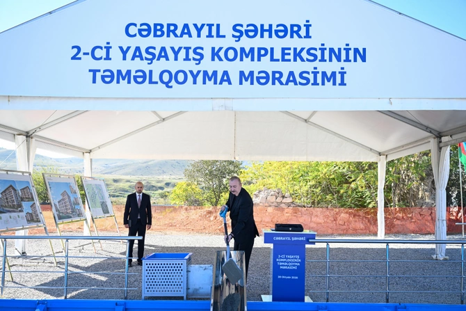 The foundation for the second and third residential complexes has been laid in the city of Jabrayil The foundation for the second and third residential complexes has been laid in the city of Jabrayil