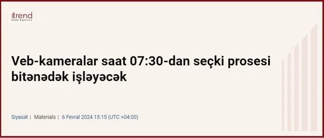 Sumqayıtda müşahidə kameralarının işləməməsi haqda məlumat yalandır