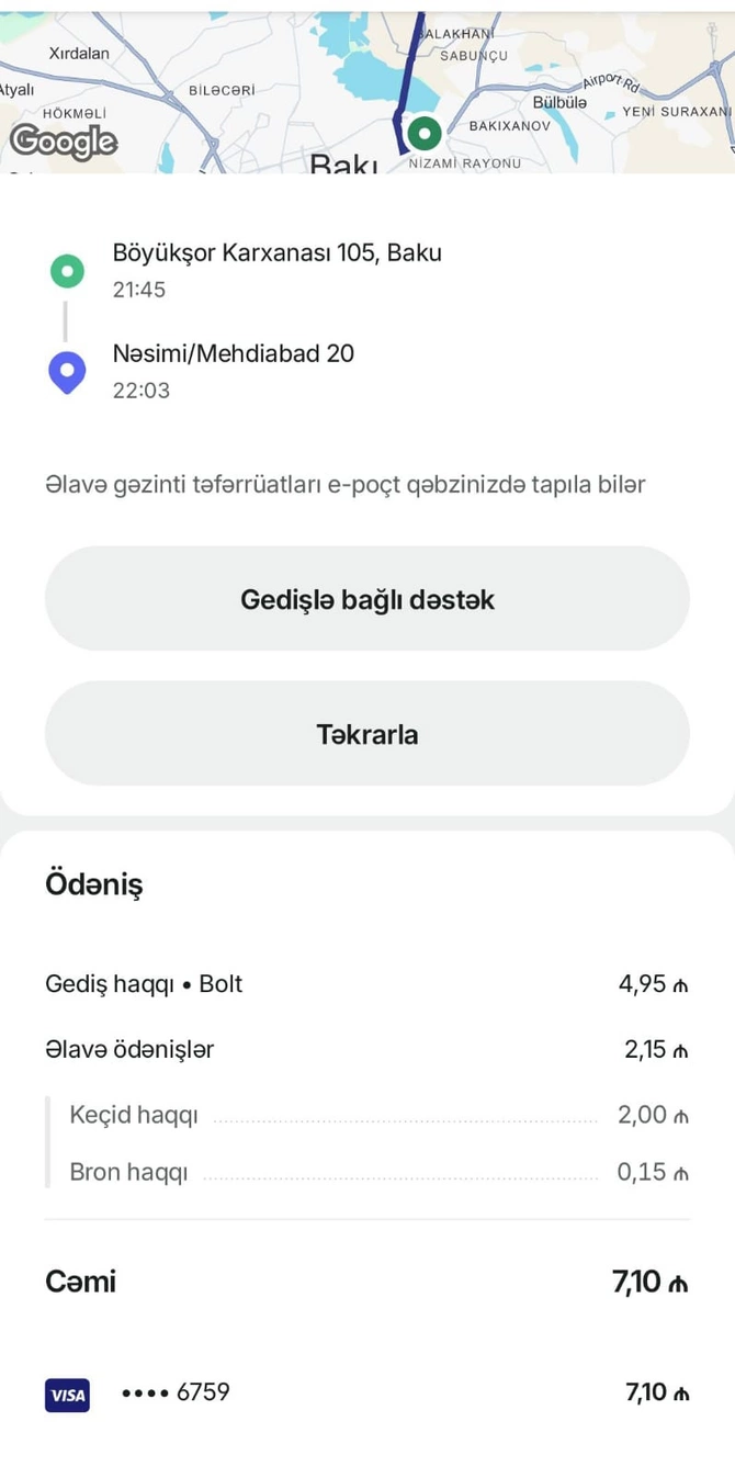 Taksi sifarişində niyə 2 manat əlavə pul tutulur? Taksi sifarişində niyə 2 manat əlavə pul tutulur?