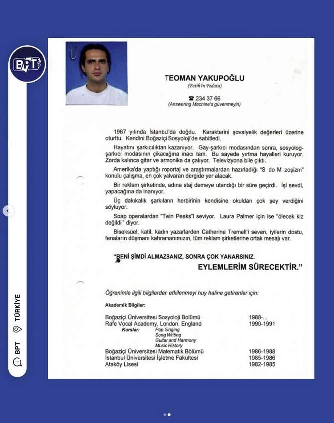 Məşhur müğənninin CV-si ortaya çıxdı: 