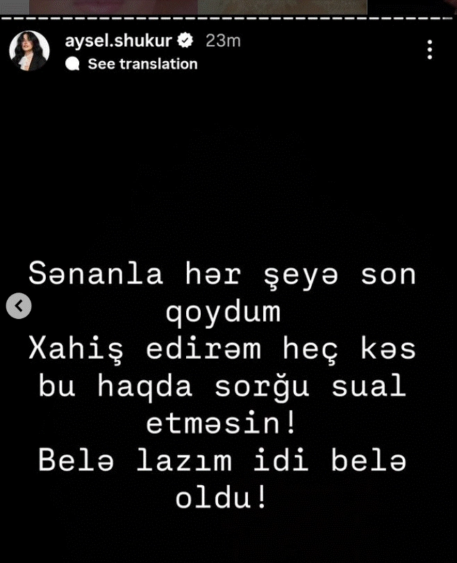 Bloger Aysel Şükür həyat yoldaşından ayrıldı Bloger Aysel Şükür həyat yoldaşından ayrıldı
