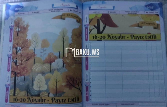 Məktəblilər bu tarixdən payız tətilinə çıxacaqlar - TƏQVİM