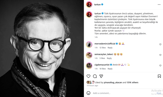 Məşhurlar 97 yaşlı  Haldun Dormenin vəfatından yazdılar