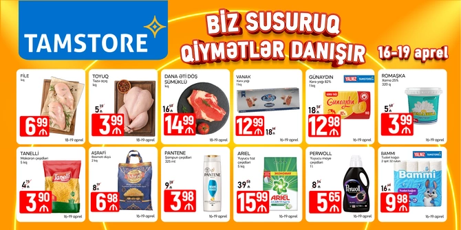 Bu endirim kampaniyasında qiymətlər danışacaq