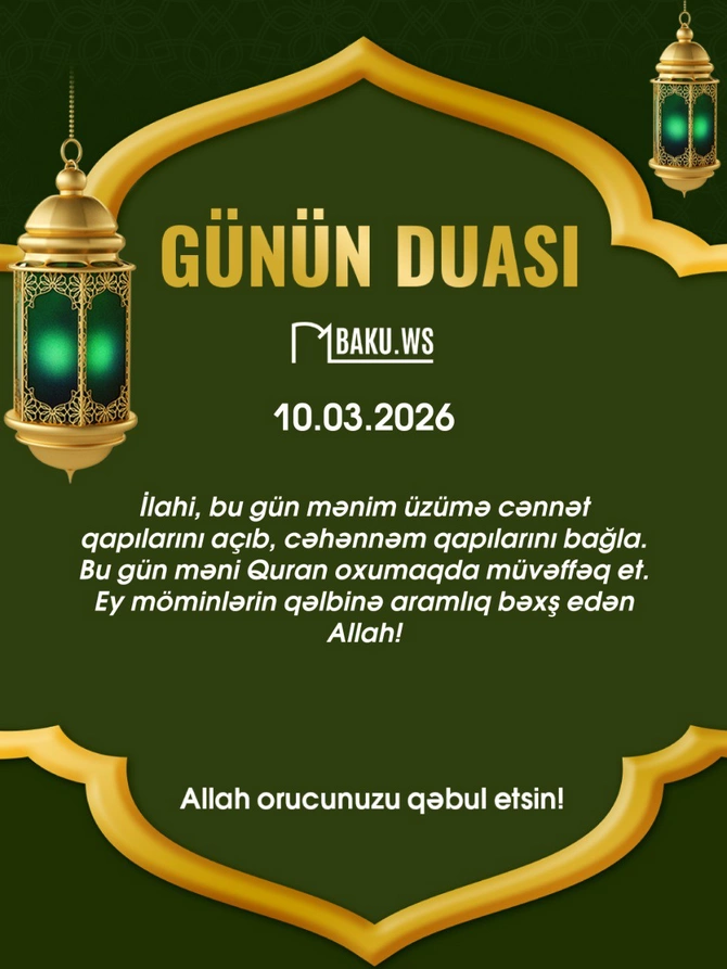 İftar vaxtı - 10 mart 2026: Ramazanın 20-ci günü