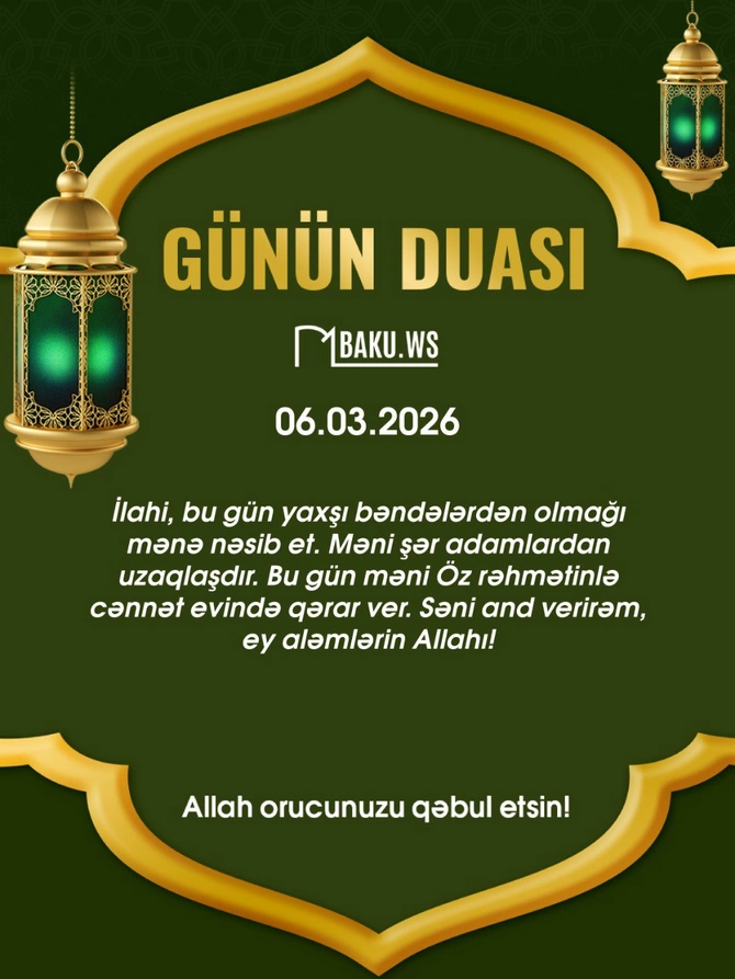 İftar vaxtı - 6 mart 2026: Ramazanın 16-cı günü