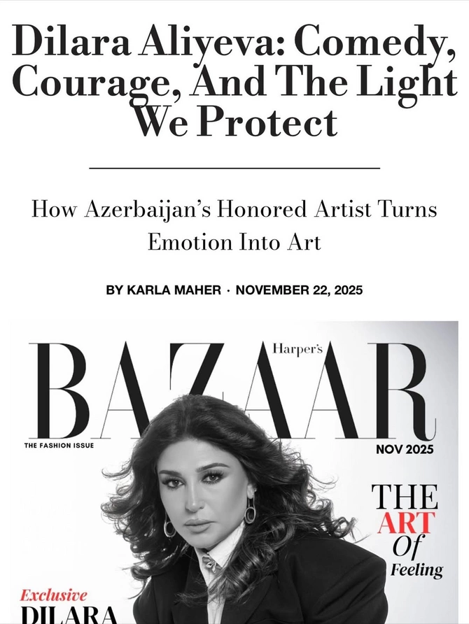 Əməkdar artist dünyanın prestijli jurnallarından birinə müsahibə verdi