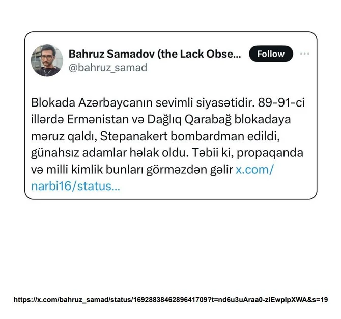Milli, etnik və dini düşmənçiliyin salınmasına hesablanmış anti-Azərbaycan şəbəkə
