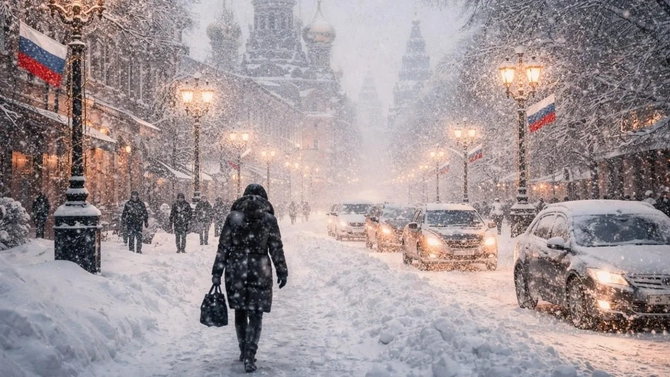Anomalous snowfalls hit Moscow | Baku.ws News Site - Latest News and Events