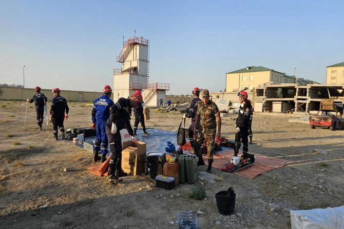 AFAD nümayəndələrinin iştirakı ilə FHN-in Beynəlxalq Axtarış-xilasetmə Dəstəsinin təlimi keçirilib