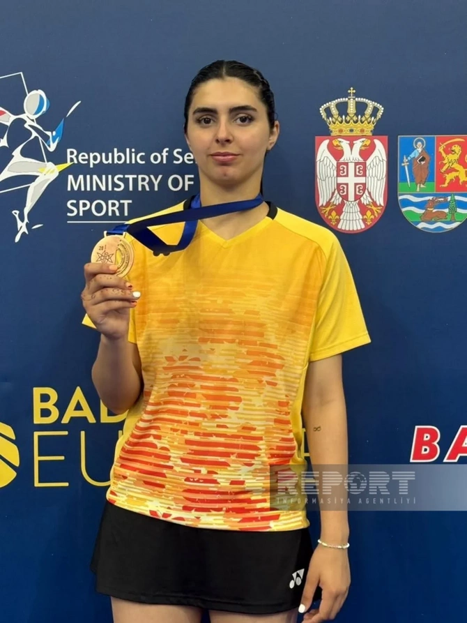 Azərbaycan badmintonçusu Leyla Camalzadə Serbiyada bürünc medal qazanıb