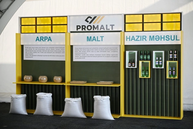 İlham Əliyev İmişlidə "Promalt" MMC-nin arpa emalı müəssisəsinin açılışını edib İlham Əliyev İmişlidə "Promalt" MMC-nin arpa emalı müəssisəsinin açılışını edib