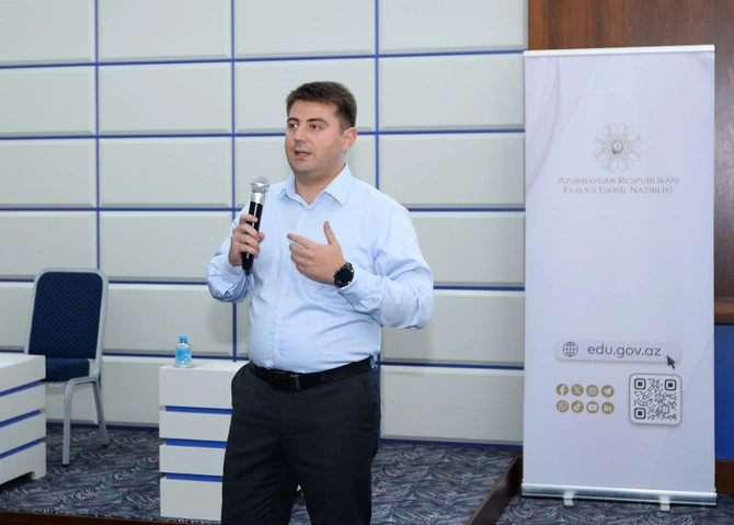 "Elm və təhsil yeniliklərinin media təqdimatı" mövzusunda təlim keçirilib "Elm və təhsil yeniliklərinin media təqdimatı" mövzusunda təlim keçirilib