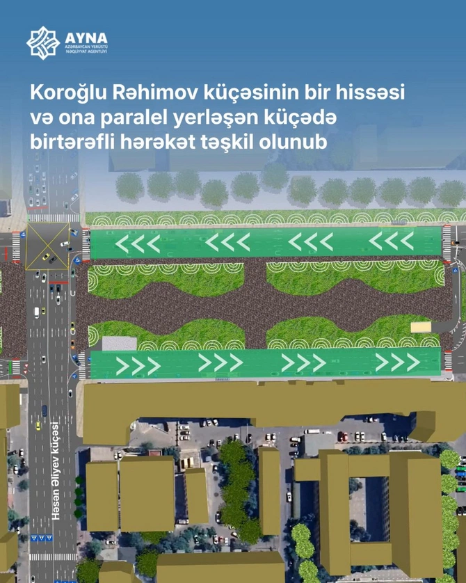 Sürücülərin DİQQƏTİNƏ! Bakının Koroğlu Rəhimov küçəsində yeni hərəkət sxemi tətbiq edildi
