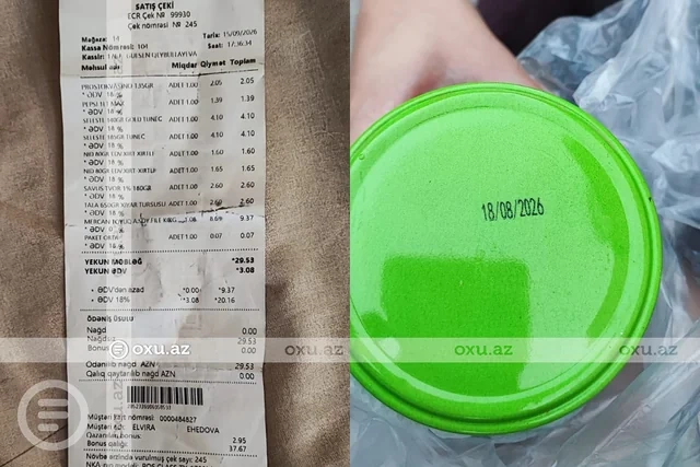 Bakıda supermarketdən turşu aldı: İÇİNDƏN GÖRÜN NƏ ÇIXDI