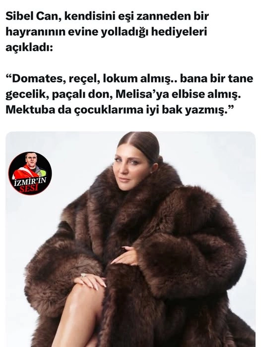 Fanatı Sibel Canın evinə pomidor, mürəbbə və gecə paltarı göndərib