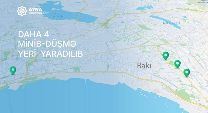 Bu ünvanlarda avtobus zolaqlarında minib-düşmə yeri yaradıldı Bu ünvanlarda avtobus zolaqlarında minib-düşmə yeri yaradıldı