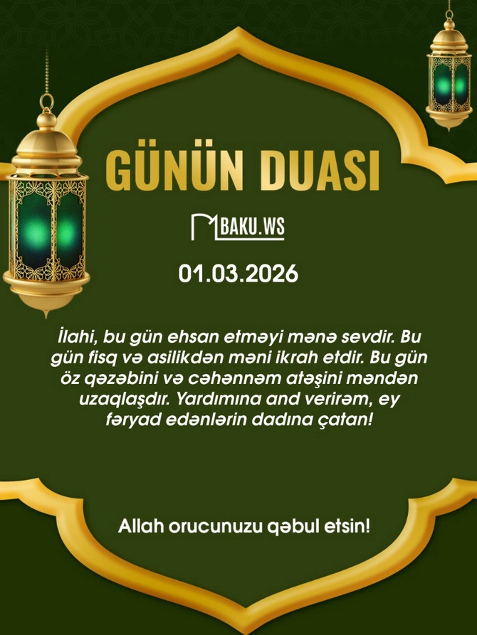 İftar vaxtı - 1 mart 2026: Ramazanın 11-ci günü